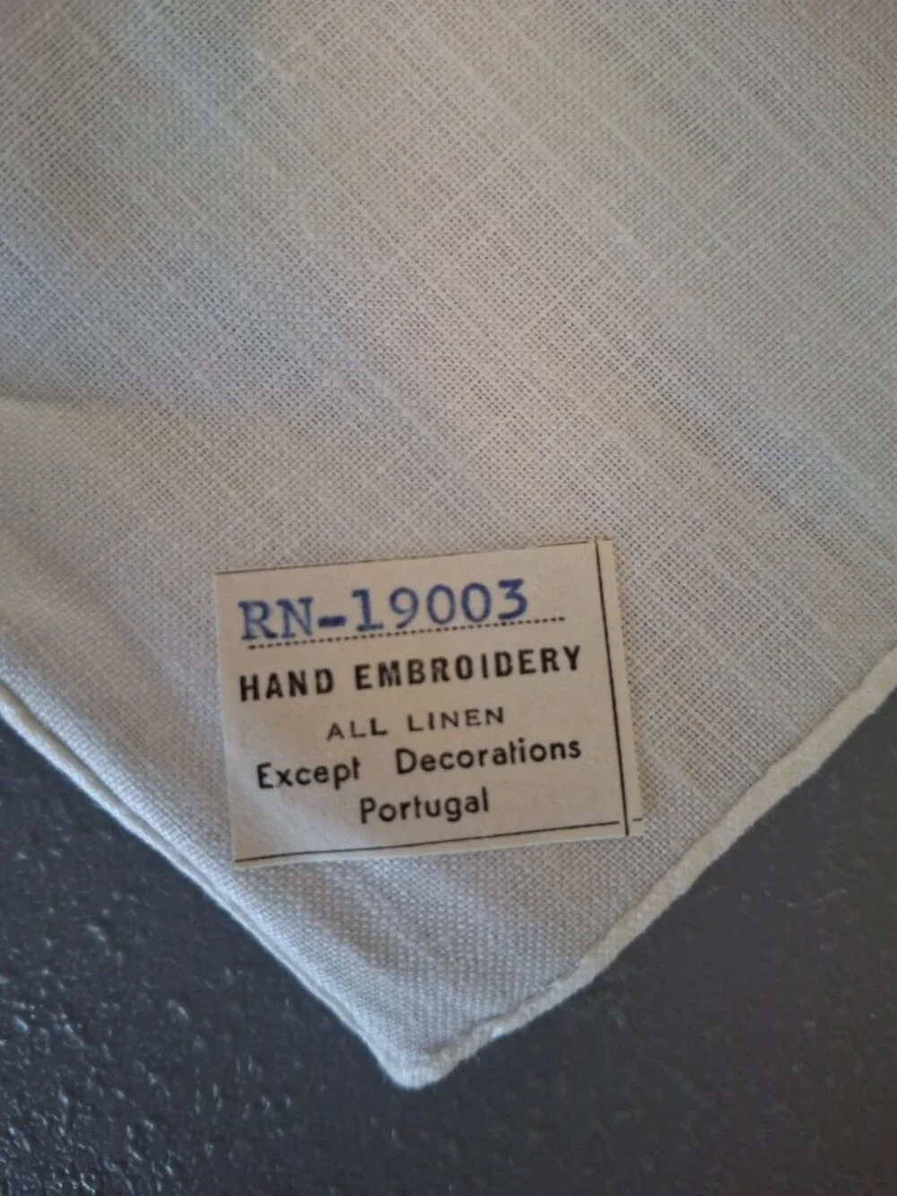 Vintage Portugal Hand Embroidered Linen Napkins Scalloped Cottagecore Set
